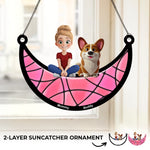 Furry Friends Make The Best Memories - Dog & Cat Personalized Window Hanging Suncatcher - Gift For Pet Owners, Pet Lovers