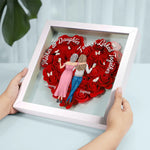 Mother And Daughter Forever Linked Together - Family Personalized Custom Flower Shadow Box - Gift For Mom, Daughter