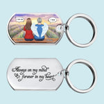 Always On My Mind, Forever In My Heart - Memorial Personalized Custom Keychain - Sympathy Gift For Family Members