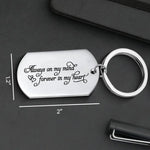 Always On My Mind, Forever In My Heart - Memorial Personalized Custom Keychain - Sympathy Gift For Family Members