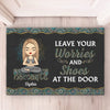 Good Vibes Only - Tapis décoratif personnalisé pour la maison - Cadeau de pendaison de crémaillère pour les amateurs de yoga
