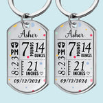 A Tiny Miracle, A Lifetime Of Love - Family Personalized Custom Keychain - Mother's Day, Baby Shower Gift, Gift For First Mom