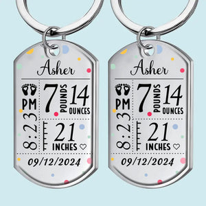 Un petit miracle, une vie d'amour - Porte-clés personnalisé pour la famille - Cadeau de fête des mères, de baby shower, pour la première maman