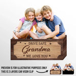 Custom Photo Together We Make A Family - Family Personalized Custom Car Visor Clip - Mother's Day, Gift For Grandma