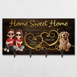 A Sweet Way To Keep Your Keys And Memories Close - Family Personalized Custom Home Decor Key Hanger, Key Holder - House Warming Gift For Family Members, Pet Owners, Pet Lovers