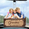 Custom Photo Drive Safe And Keep Our Hearts Whole - Family Personalized Custom Car Ornament - Acrylic Custom Shaped - Gift For Mom, Grandma