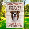 Maison de sécurité et d'amour inconditionnel - Drapeau personnalisé pour chien - Cadeau pour propriétaires et amoureux des animaux