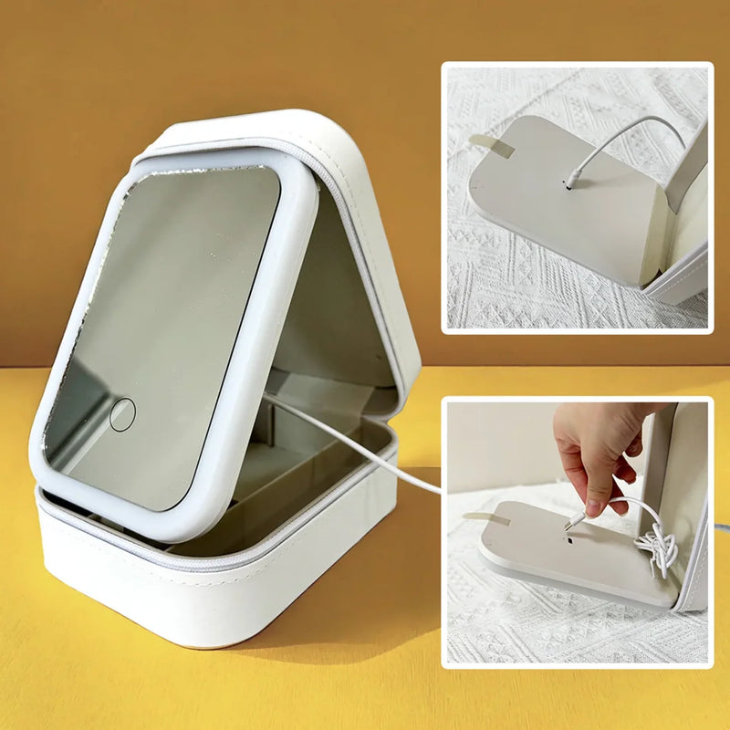 Radiate Confidence, Kindness, And Joy - Family Personalized Custom Jewelry Box LED Makeup - Gift For Yourself, Best Friends, Siblings, Family Members