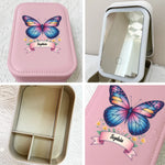 Like A Butterfly, Shine As You Transform - Family Personalized Custom Jewelry Box LED Makeup - Gift For Women