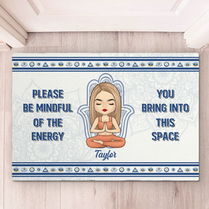 Trouvez votre équilibre, trouvez-vous - Tapis décoratif personnalisé pour la maison - Cadeau de pendaison de crémaillère pour les amateurs de yoga