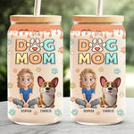 A Fur Mom’s Love Is Forever - Dog & Cat Personalized Custom Glass Cup, Iced Coffee Cup -  Gift For Pet Owners, Pet Lovers