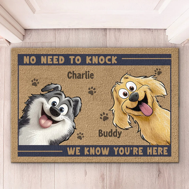 Our Security System Runs On Treats - Dog Personalized Custom Home Decor Decorative Mat - House Warming Gift For Dog Lovers, Pet Lovers