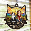 A Love That Shines Forever - Cat Personalized Window Hanging Suncatcher Ornament - Gift For Pet Owners, Pet Lovers