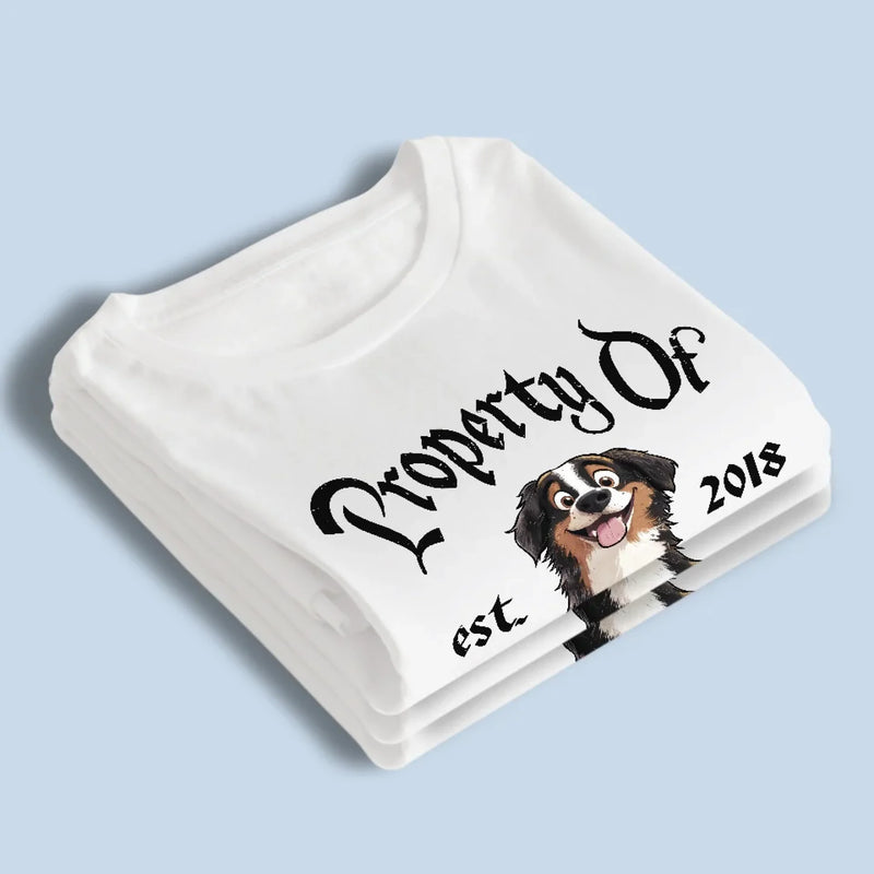 Property Of My Dog - Dog Personalized Custom Unisex T-shirt, Premium T-shirt, Hoodie - Gift For Dog Lovers, Pet Owners