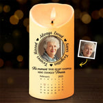 Custom Photo Your Loved One Is Now Your Guardian Angel - Memorial Personalized Custom LED Candle - Sympathy Gift For Family