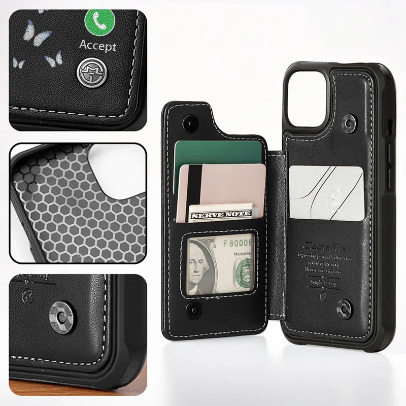 Custom Photo You Are Always In My Mind - Memorial Personalized Custom Leather Flip Wallet Phone Case - Sympathy Gift For Family Members