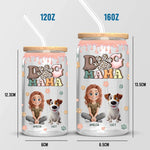 Proud Dog Mom For Life - Dog & Cat Personalized Custom Glass Cup, Iced Coffee Cup -  Gift For Pet Owners, Pet Lovers