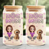 Fur Mama And Loving It - Dog & Cat Personalized Custom Glass Cup, Iced Coffee Cup -  Gift For Pet Owners, Pet Lovers
