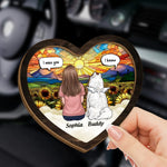 Gone From My Side, But Never From My Heart - Dog Personalized Custom Car Visor Clip - Gift For Dog Lovers