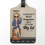 Travel Far, Live Fully - Travel Personalized Custom Luggage Tag - Holiday Vacation Gift, Gift For Adventure Travel Lovers