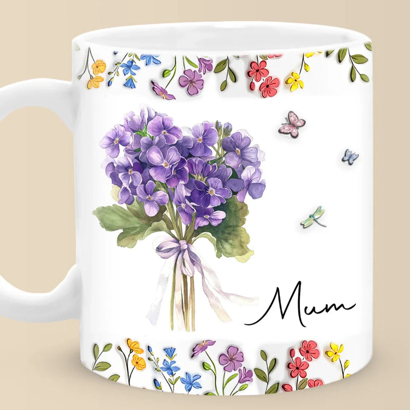 Mom, My First And Forever Love - Family Personalized Custom 3D Inflated Effect Printed Mug - Mother's Day Gift For Mom, Grandma