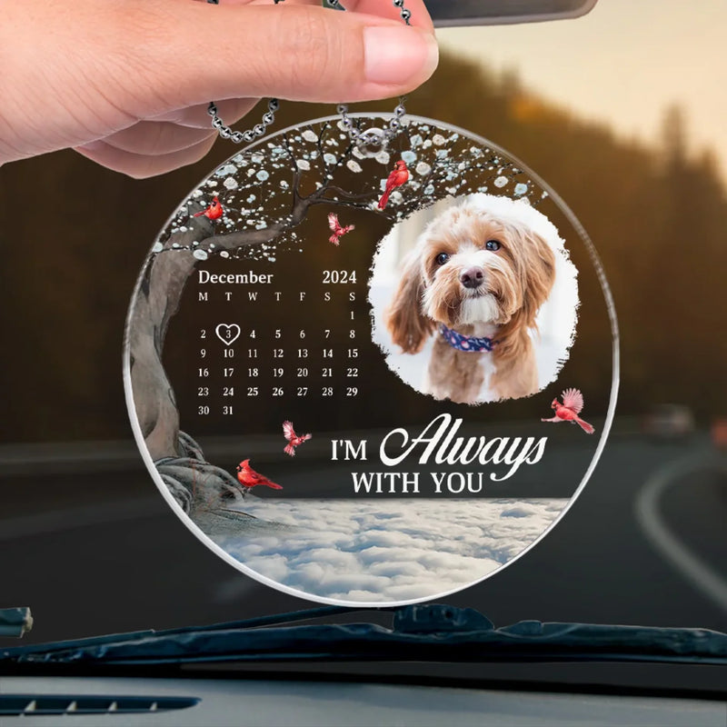 Custom Photo Best Friend Is Never Forgotten - Memorial Personalized Custom Car Ornament - Acrylic Custom Shaped - Sympathy Gift For Pet Owners, Pet Lovers