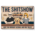 Life's A Party With Pets - Dog Personalized Custom Home Decor Metal Sign - House Warming Gift For Pet Owners, Pet Lovers