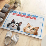 Keep Door Closed, Cat Thinks It’s A Secret Mission		 - Cat Personalized Custom Home Decor Decorative Mat - House Warming Gift For Pet Owners, Pet Lovers