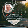 Custom Photo A Piece Of My Heart Left The Day God Called You Home - Memorial Personalized Custom Car Ornament - Acrylic Custom Shaped - Sympathy Gift For Family Members
