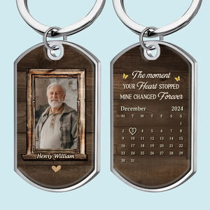 Photo personnalisée sur laquelle votre esprit brille - Porte-clés personnalisé commémoratif - Cadeau de condoléances pour les membres de la famille