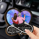 A Mother’s Love Knows No Limits - Family Personalized Custom Car Visor Clip - Gift For Mom, Daughter, New Moms