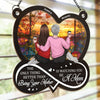 A Daughter, A Mother, A Beautiful Journey - Family Personalized Window Hanging Suncatcher Ornament - Gift For Mom, Daughter