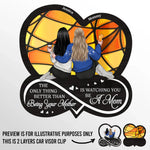 A Mother’s Love Knows No Limits - Family Personalized Custom Car Visor Clip - Gift For Mom, Daughter, New Moms