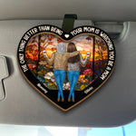 A Mom’s Love Is Endless And Unconditional - Family Personalized Custom Car Visor Clip - Gift For Mom, Daughter