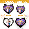 No One Loves Like A Mom - Family Personalized Window Hanging Suncatcher - Gift For Mom, Daughter