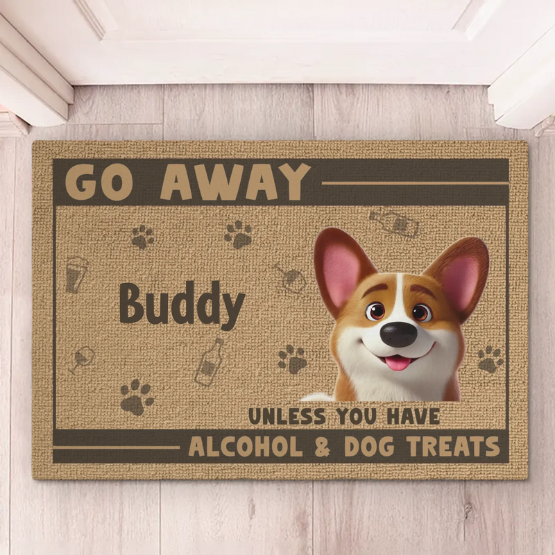 Treats Or Be Gone - Dog & Cat Personalized Custom Home Decor Decorative Mat - House Warming Gift For Dog Lovers, Cat Lovers