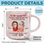 Her Love Is My Greatest Strength - Family Personalized Custom Marble Mug - Gift For Daughter, Mom