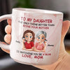 Her Love Is My Greatest Strength - Family Personalized Custom Marble Mug - Gift For Mom, Daughter