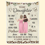 A Mother’s Love Is Endless And Unconditional - Family Personalized Custom Blanket - Mother's Day, Gift For Mom, Daughter