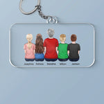 The Heartbeat Of The Family Begins With Grandma’s Love - Family Personalized Custom Shaped Acrylic Keychain - Gift For Mom, Grandma