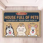 Home Is Where The Pets Are - Dog & Cat Personalized Custom Home Decor Decorative Mat - House Warming Gift For Dog Lovers, Cat Lovers