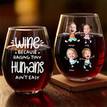 Custom Photo Perfect For The Mom Or Grandma Who Means The World To You - Family Personalized Custom Wine Glass - Gift For Mom, Grandma