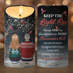 Keep The Light On In Your Heart - Memorial Personalized Custom LED Candle - Sympathy Gift, Christmas Gift For Dad, Daughter