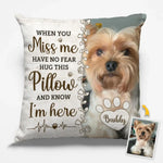 Custom Pet Photo Memorial Gifts for Dog Lovers - Personalized Pillow