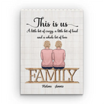 This Is Us, A Whole Lot Of Love - Family Personalized Custom Vertical Rectangle Shaped Building Brick Blocks - Gift For Family