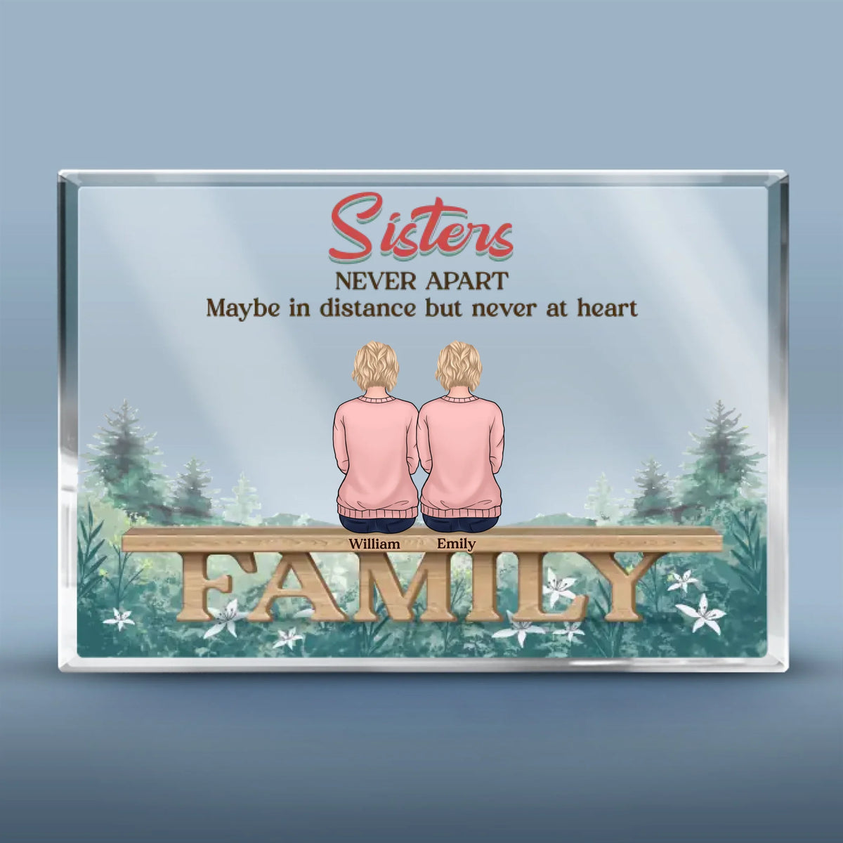 Blessed To Be In This Family - Family Personalized Custom Rectangle Shaped Acrylic Plaque - Gift For Family Members, Siblings, Brothers, Sisters
