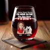 Raise A Glass, Wag A Tail - Dog Personalized Custom Wine Glass - Gift For Pet Owners, Pet Lovers