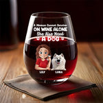 Raise A Glass, Wag A Tail - Dog Personalized Custom Wine Glass - Gift For Pet Owners, Pet Lovers