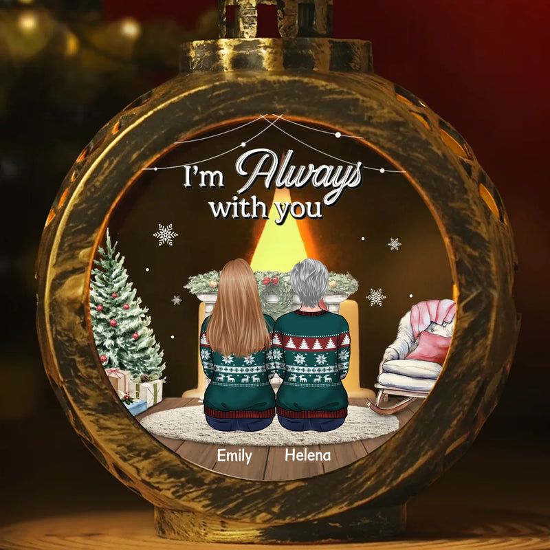 We Carry You With Us, Always In Our Hearts - Memorial Personalized Custom Candlelight Lantern Ornament - Sympathy Gift, Christmas Gift For Family Members