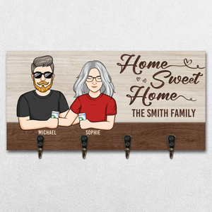 L'amour se développe mieux dans les maisons familiales - Porte-clés personnalisé pour la décoration intérieure - Cadeau de pendaison de crémaillère pour les membres de la famille